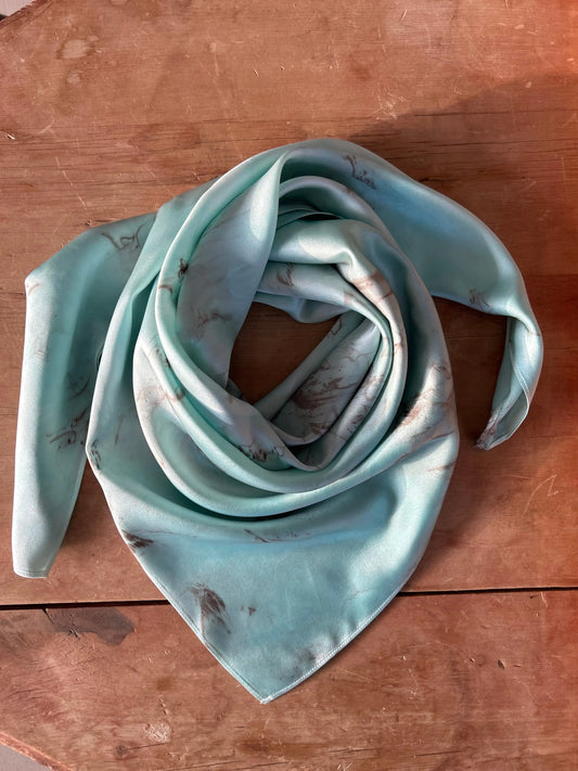 Robin’s Egg- 100% Silk Wild Rag