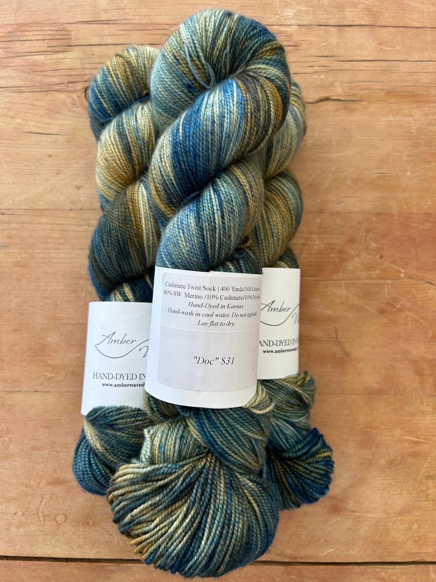“Doc”- Cashmere Twist Sock | Hand Dyed Yarn