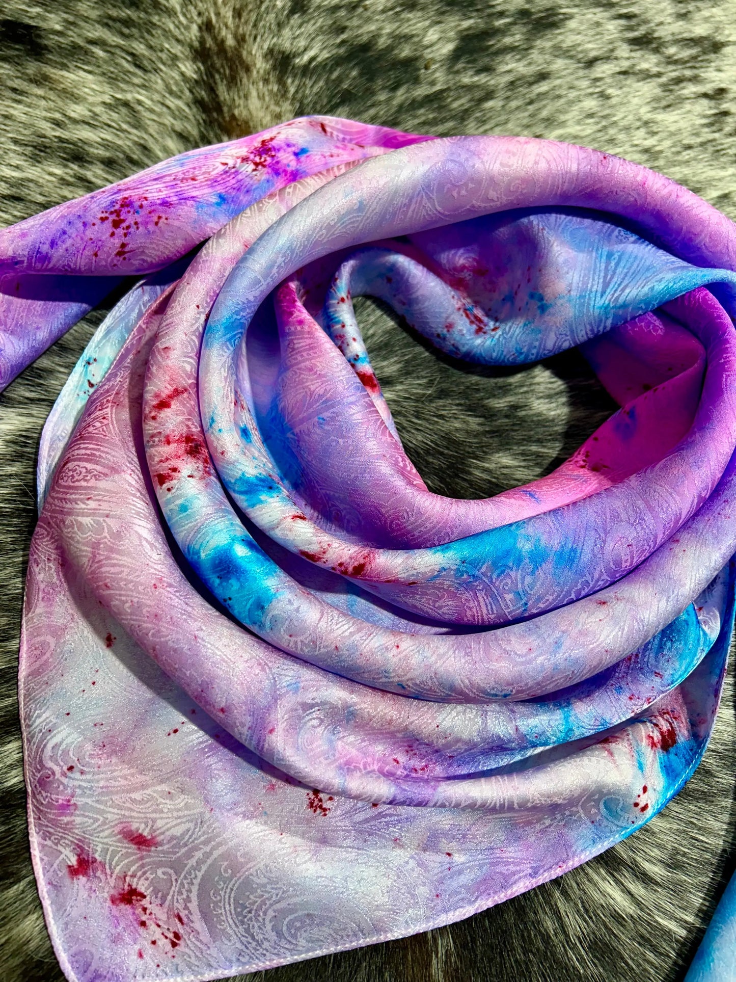 Brighter Days- 100% Jacquard Silk Wild Rag Amber Waves KS