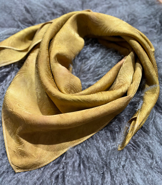Gold(ish)- Roll of the Dye- 100% Silk Wild Rag