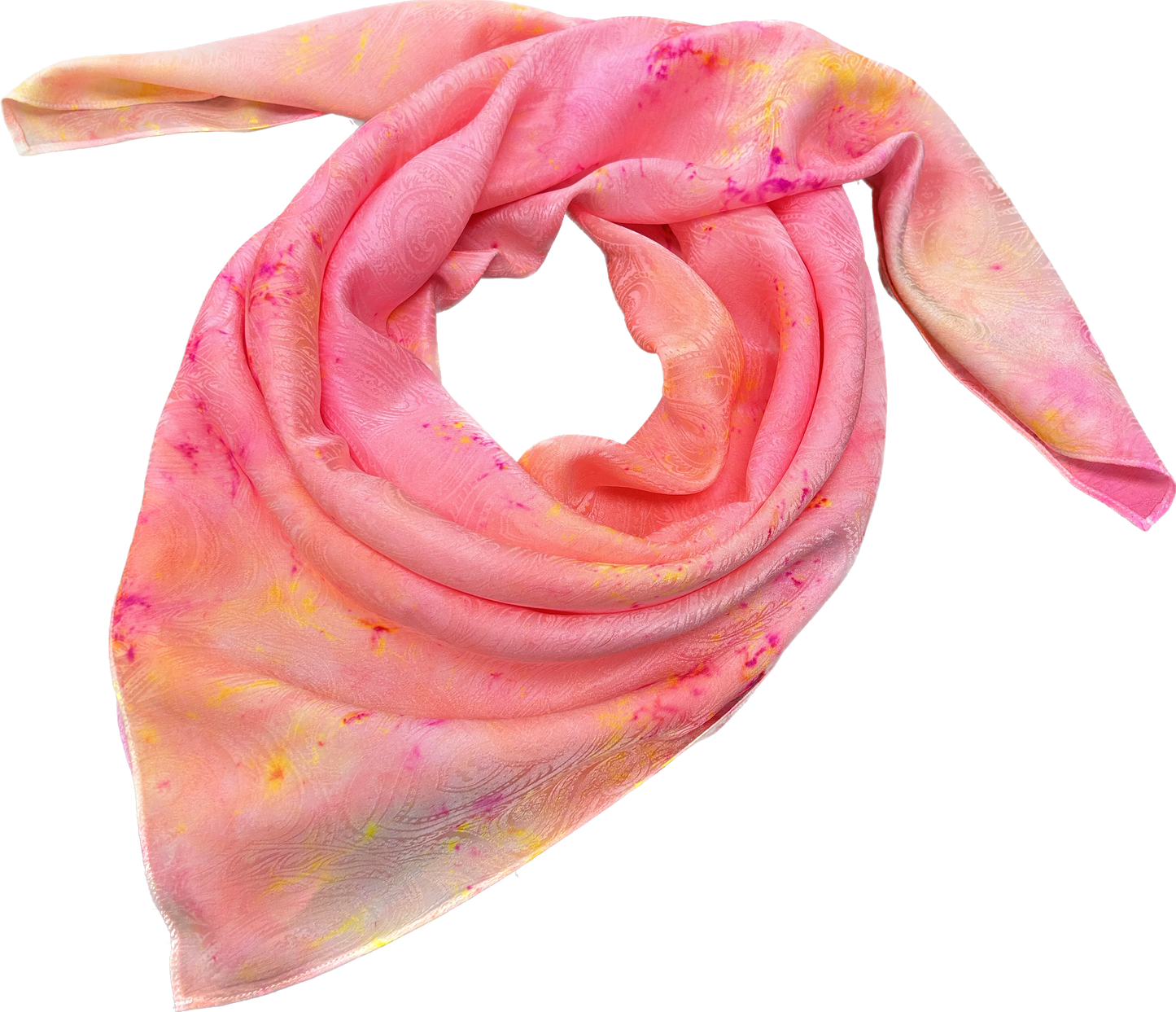 “Neon Sunset” 100% Jacquard Silk Wild Rag