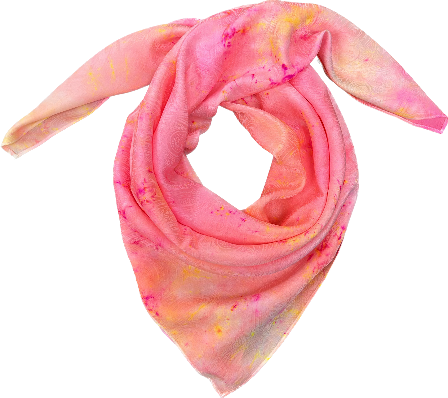 “Neon Sunset” 100% Jacquard Silk Wild Rag