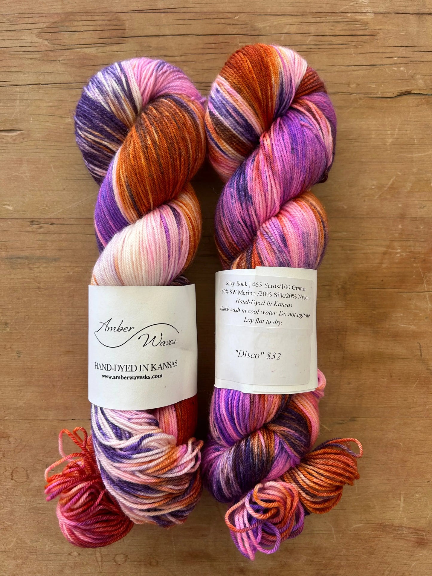 “Disco” | Hand Dyed Yarn - Amber Waves KS
