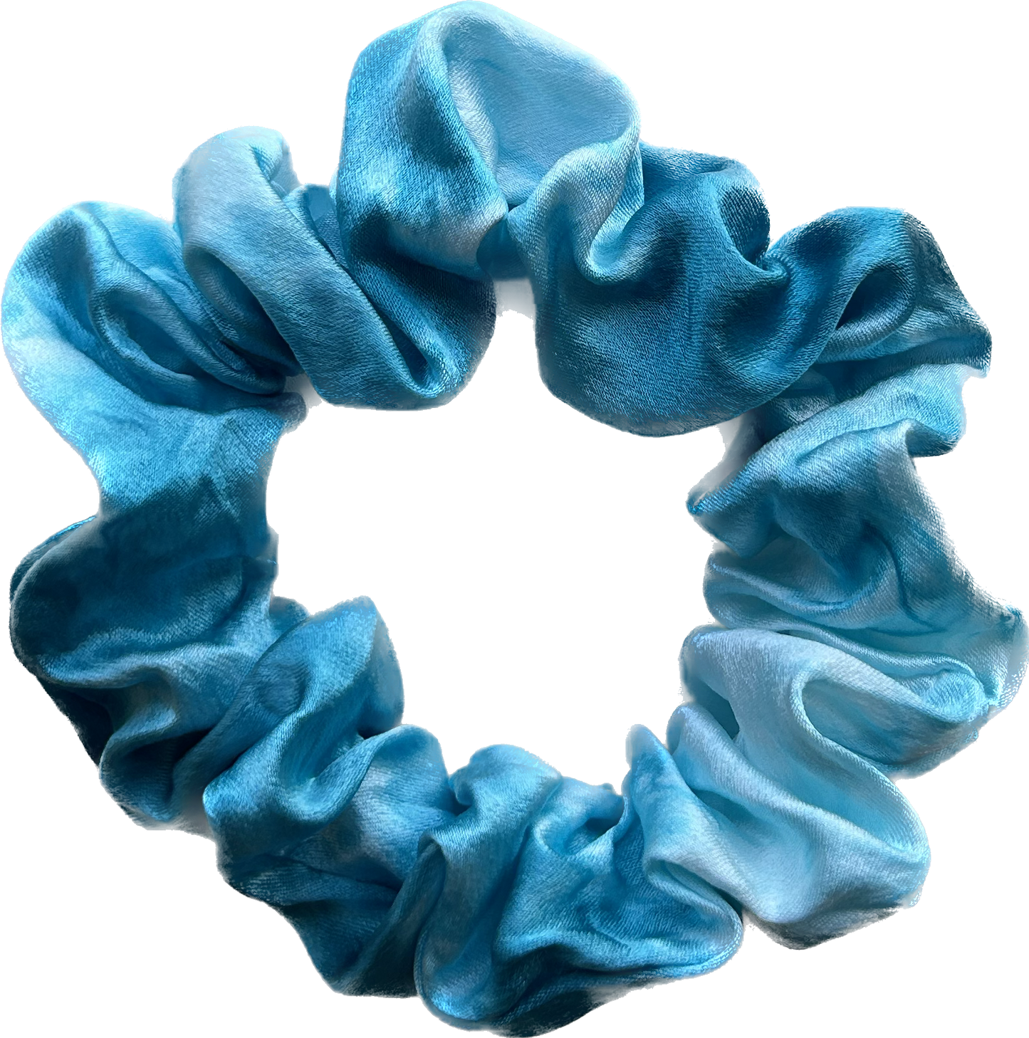 100% Silk Hand-Dyed Scrunchie- "Tide"