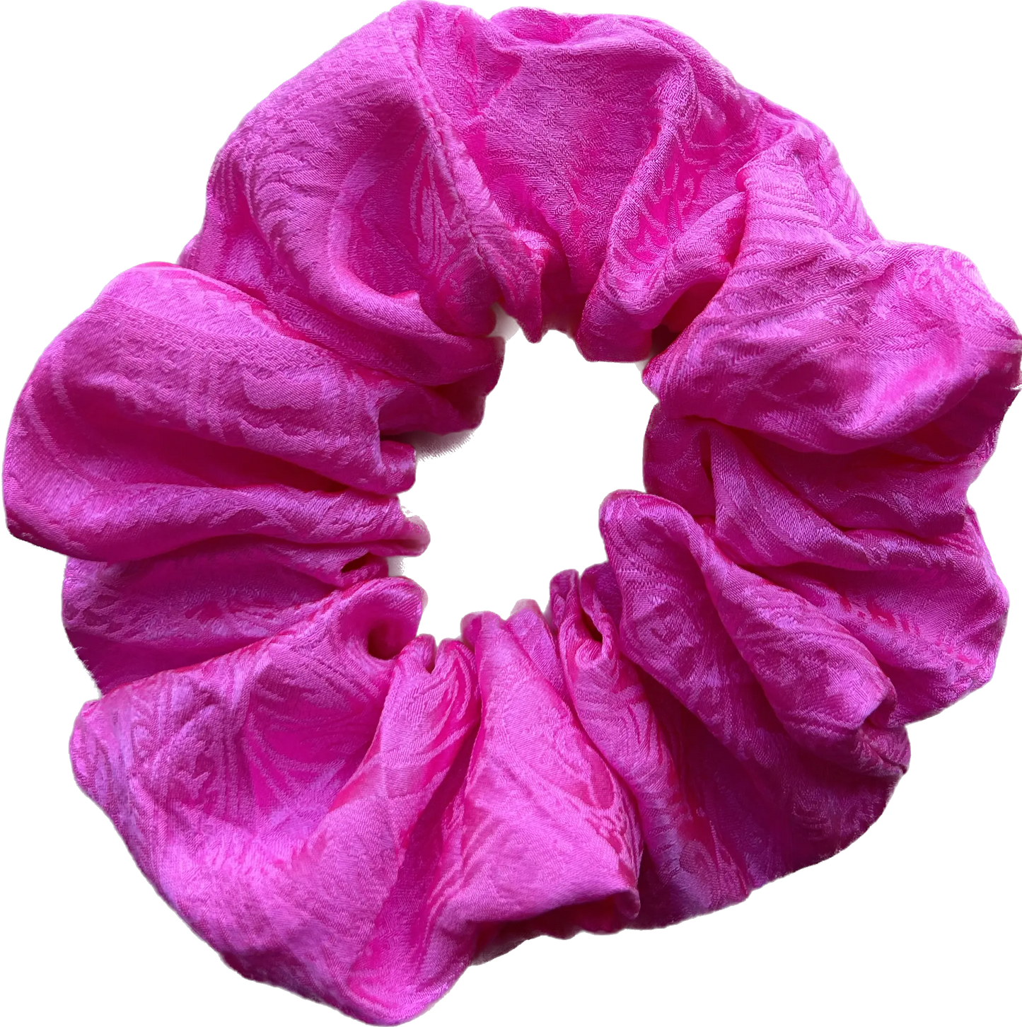 100% Silk Hand-Dyed Scrunchie- “Malibu" Jacquard Amber Waves