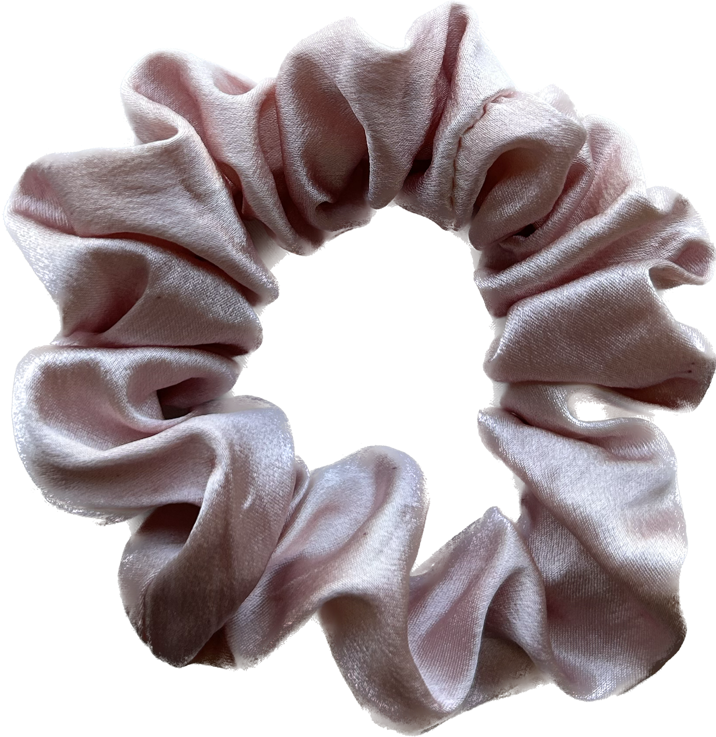 100% Silk Hand-Dyed Scrunchie- "Blush"