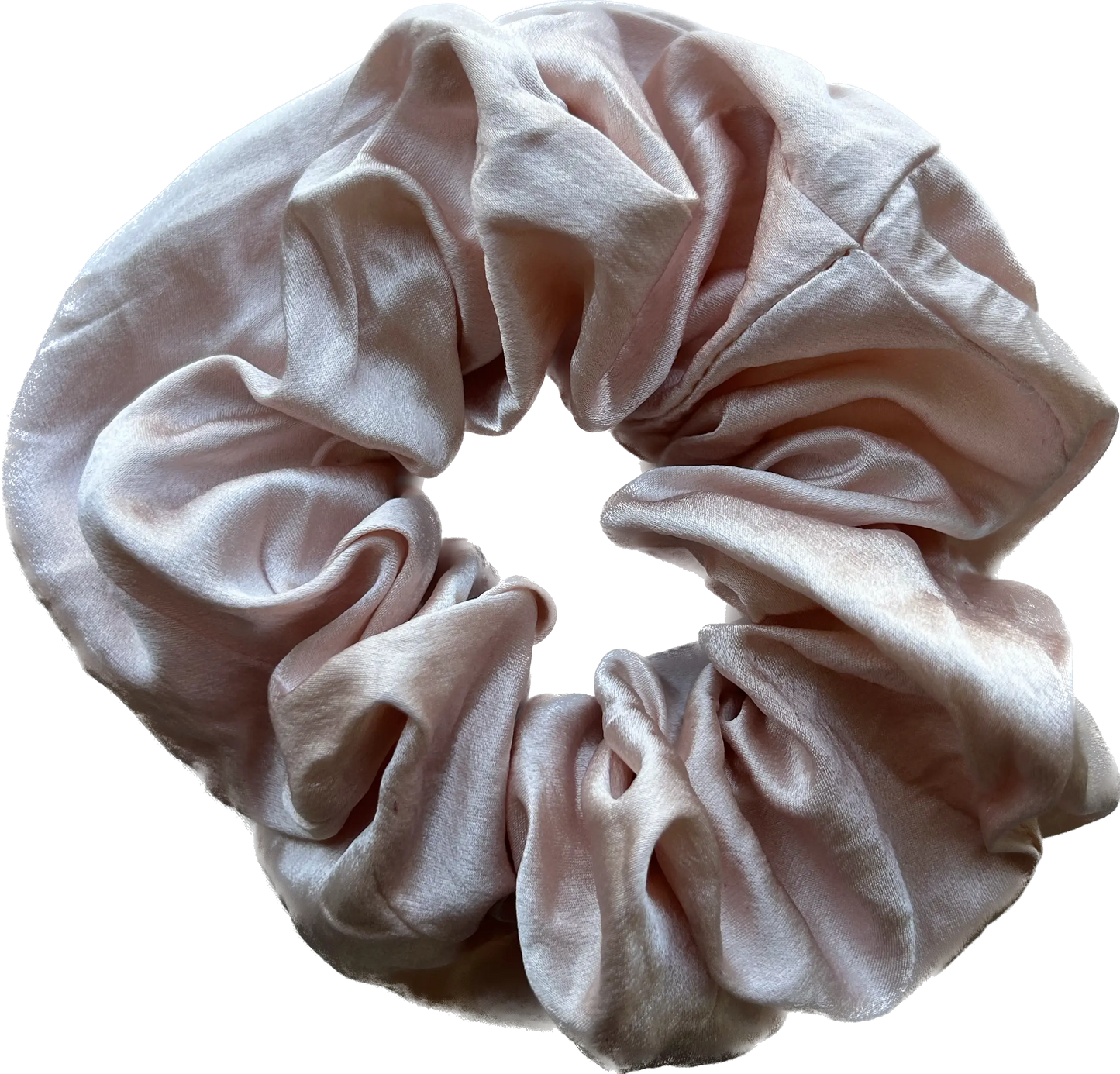 100% Silk Hand-Dyed Scrunchie- "Blush" Amber Waves KS