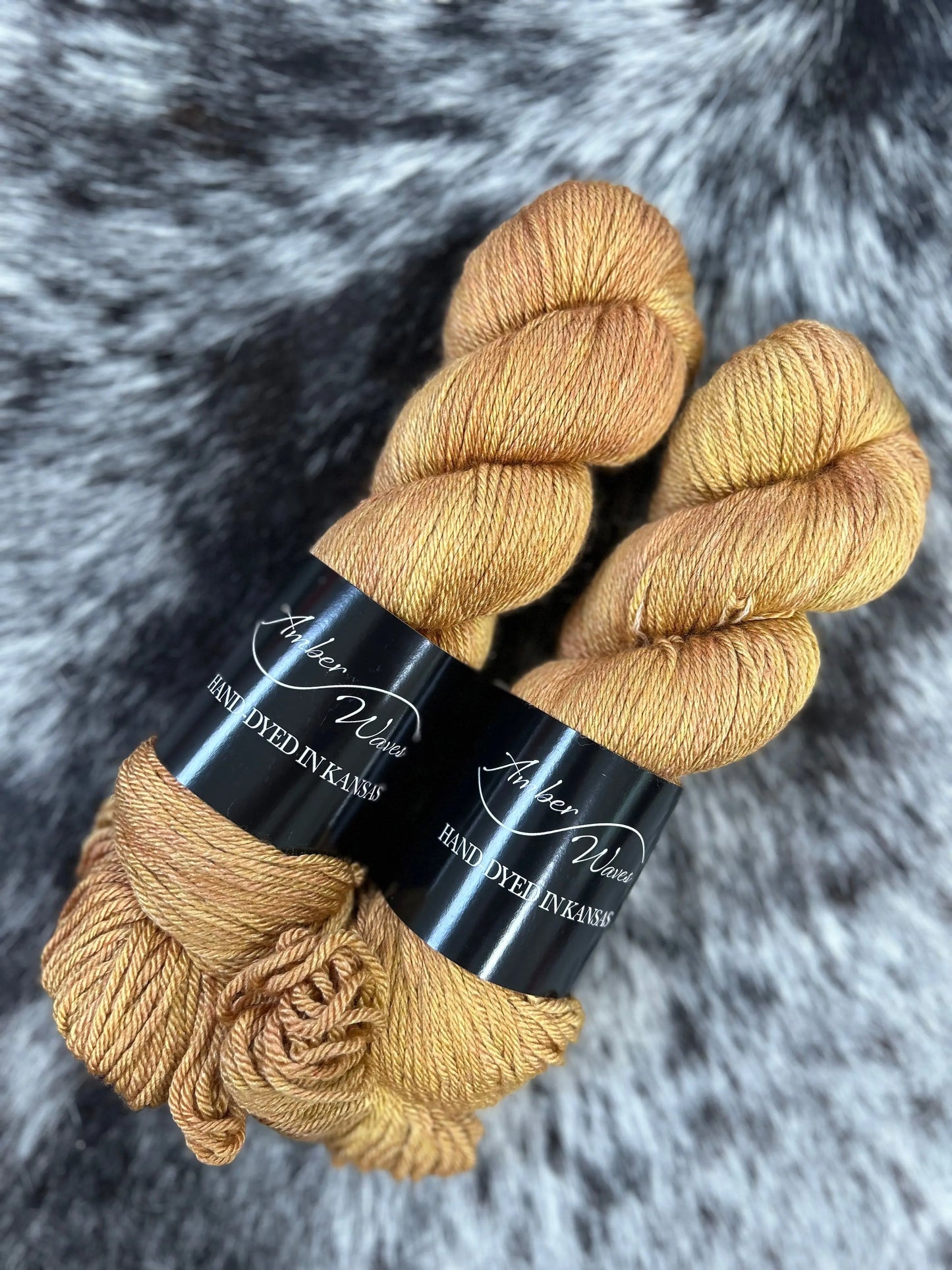 “Night Cap”- Natural Silk Merino DK | Hand-Dyed Yarn Amber Waves