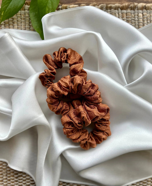 photo of silk scrunchies