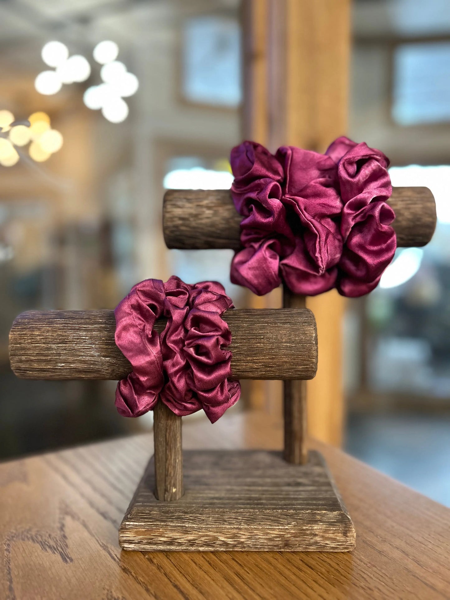 100% Silk Hand-Dyed Scrunchie- “Wild Berry” Amber Waves