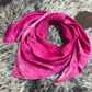 “Bright Pink Tonal”-Charmeuse Silk Wild Rag