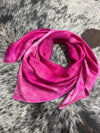 “Bright Pink Tonal”-Charmeuse Silk Wild Rag