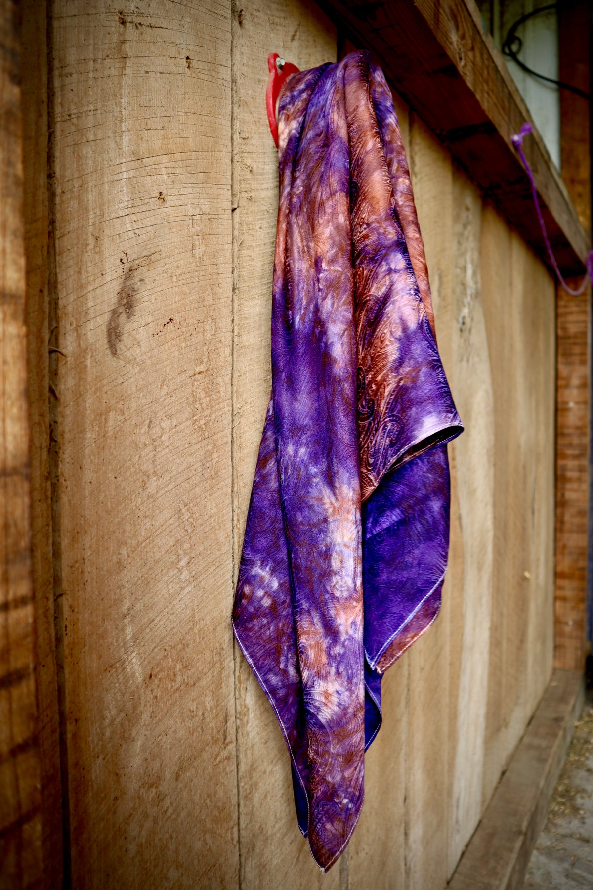 “Purple & Rust”- 100% Jacquard Silk Wild Rag