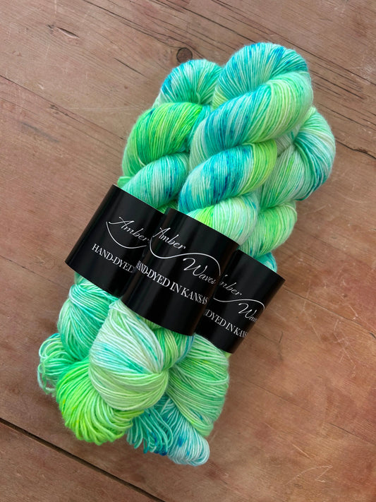 “Electric Avenue”- Super Single Sock | Hand Dyed Yarn - Amber Waves KS