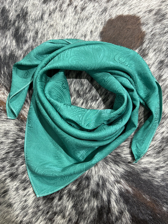 “Emerald”- 100% Jacquard Silk Wild Rag