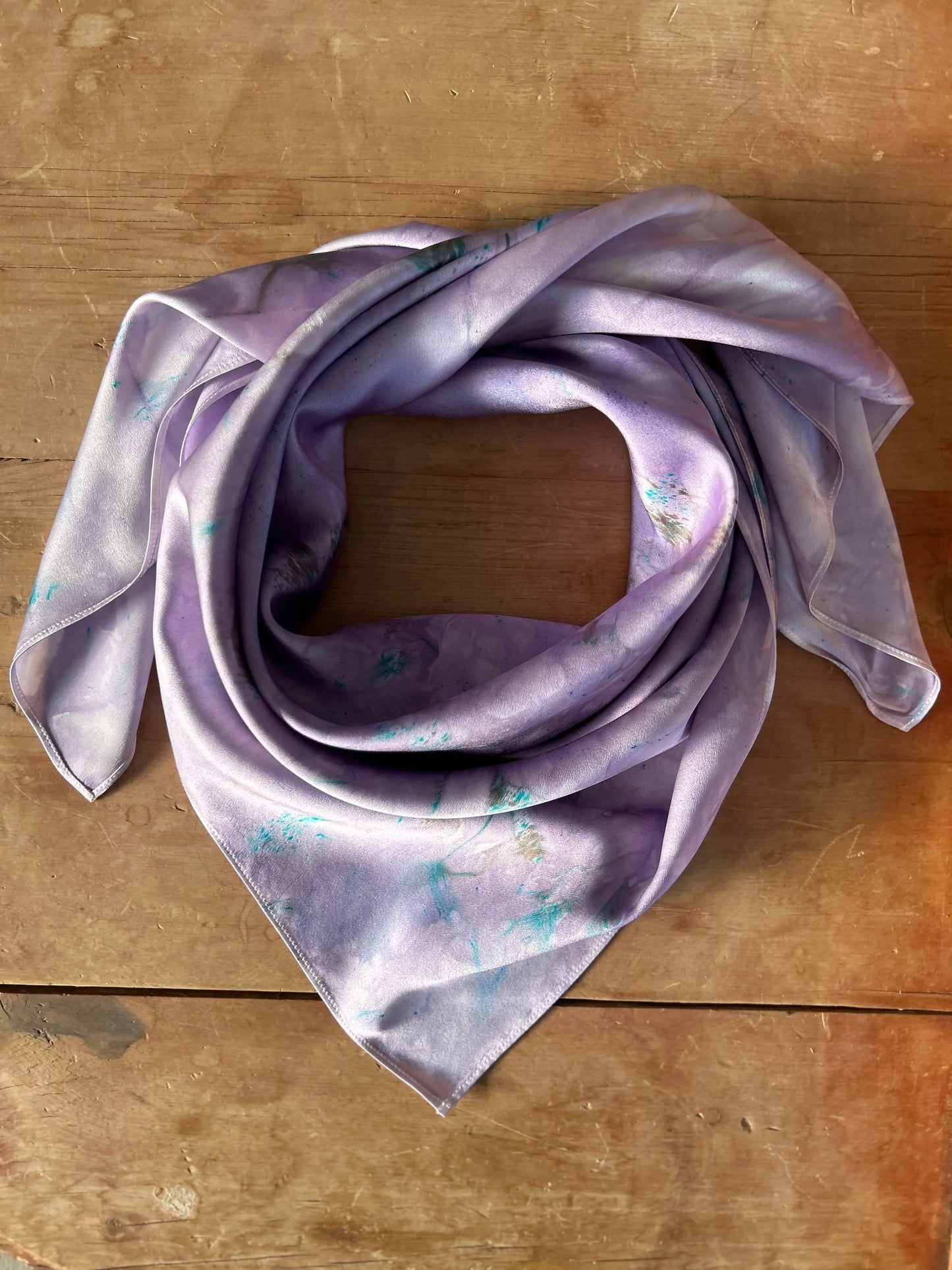 Lavender Speckled- 100% Silk Wild Rag