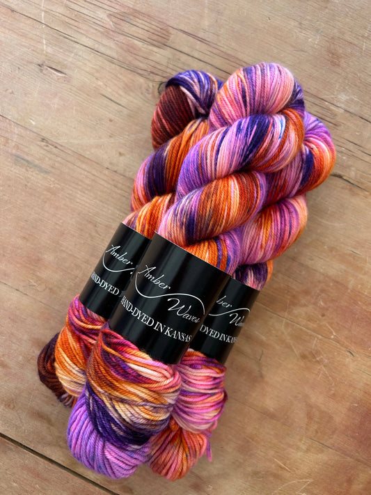 “Disco” | Hand Dyed Yarn - Amber Waves KS