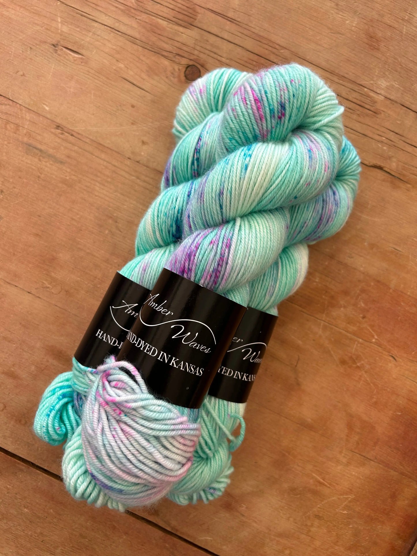 “Sea Maiden” | Hand-Dyed Yarn Amber Waves
