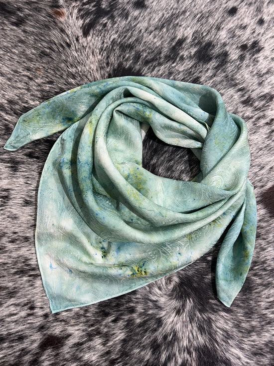 Sagebrush Speckle- 100% Jacquard Silk Wild Rag