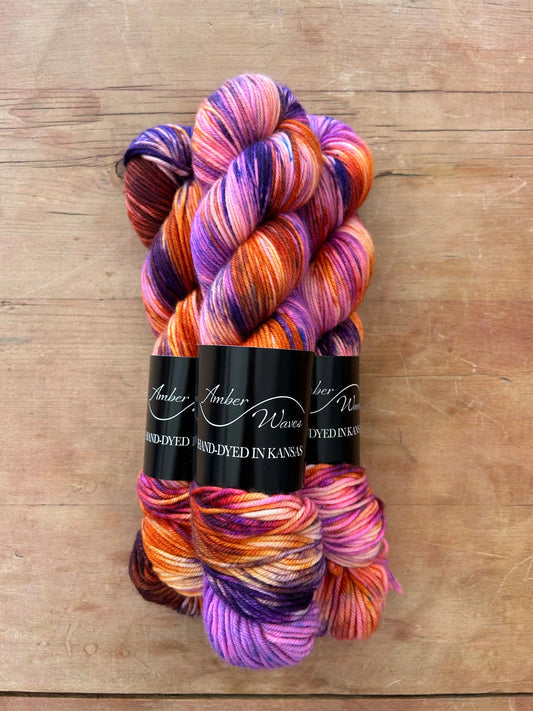 “Disco” | Hand Dyed Yarn - Amber Waves KS