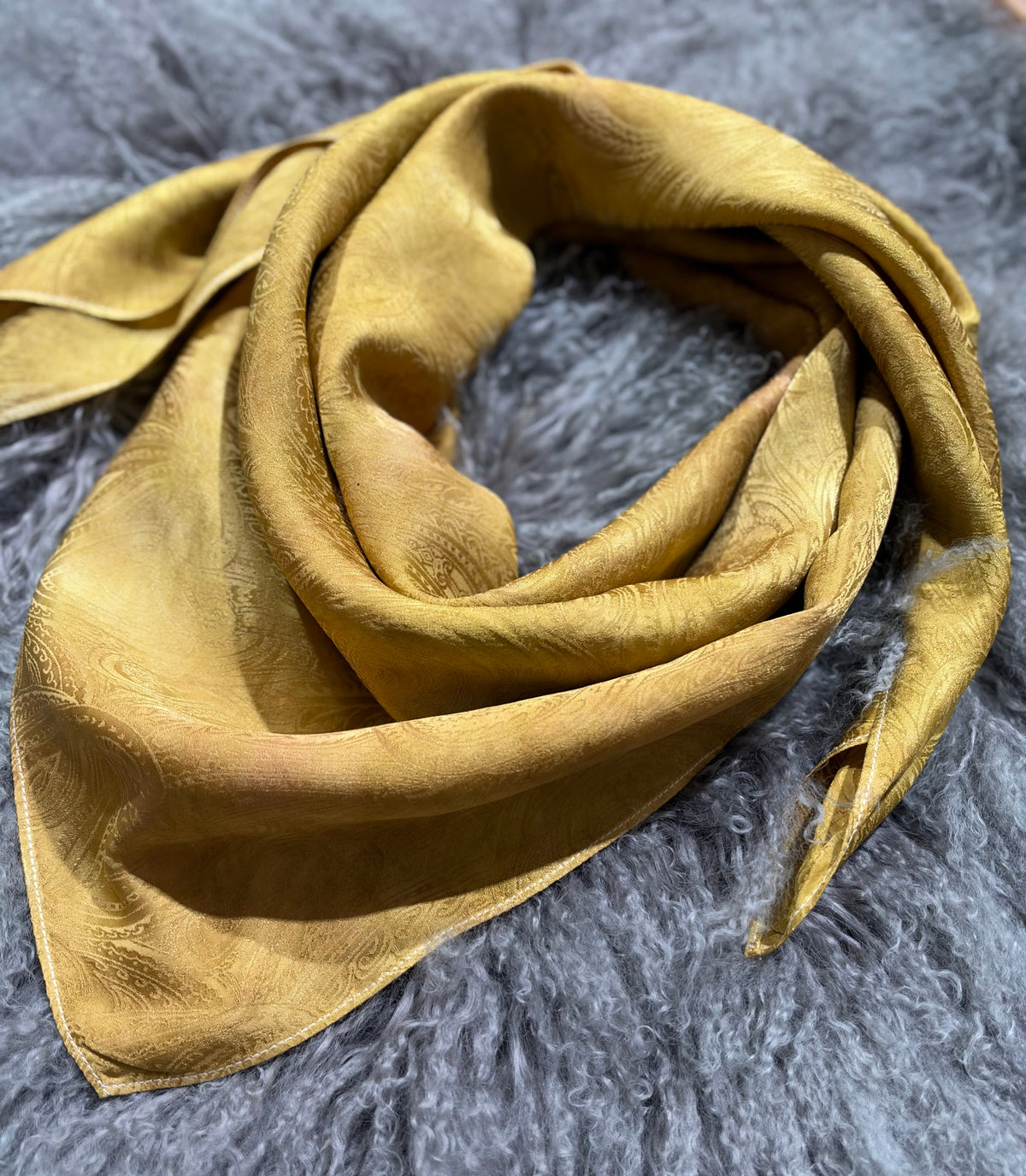 Gold(ish)- Roll of the Dye- 100% Silk Wild Rag