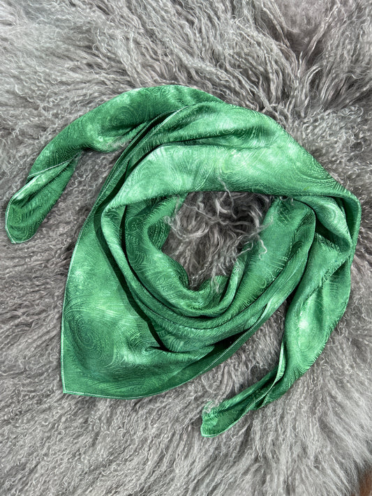Tonal Green- 100% Jacquard Silk Wild Rag