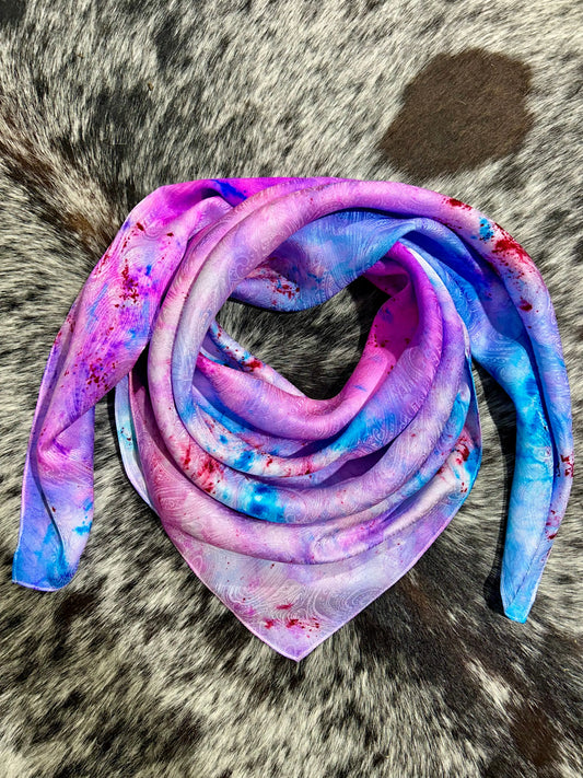 Brighter Days- 100% Jacquard Silk Wild Rag Amber Waves KS