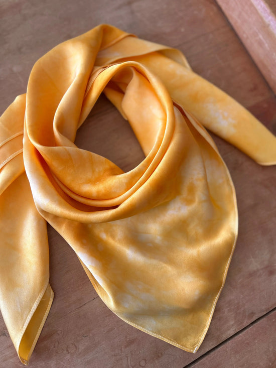 Mango Orange- 100% Silk Wild Rag