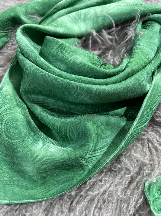 Tonal Green- 100% Jacquard Silk Wild Rag