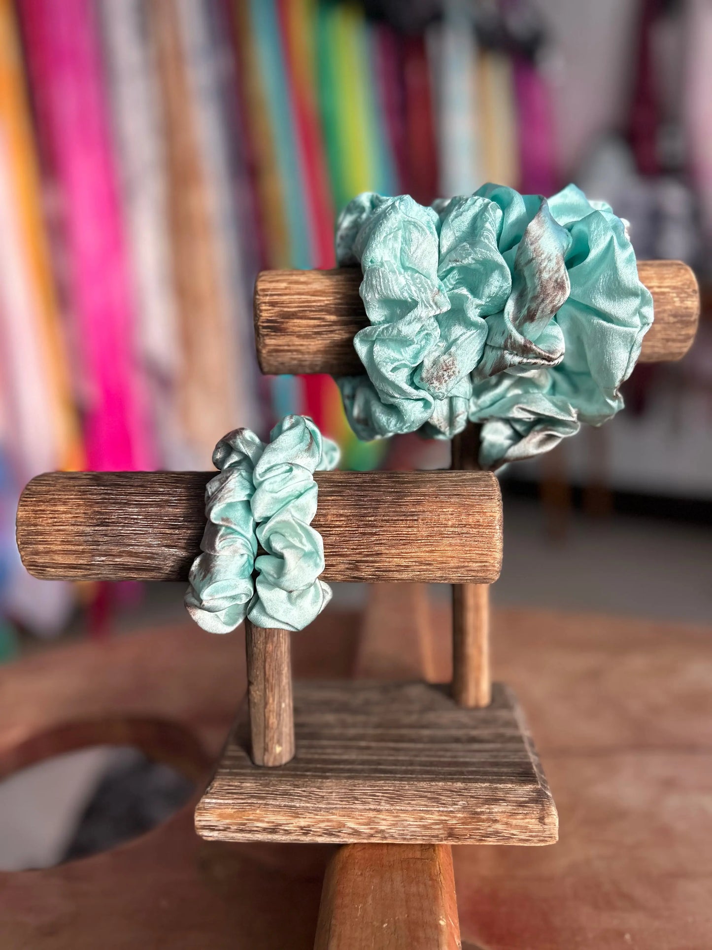100% Silk Scrunchie | Hand-Dyed Mulberry Silk | Robin’s Egg