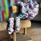 100% Silk Scrunchie | Hand-Dyed Mulberry Silk | Lavender Speckled