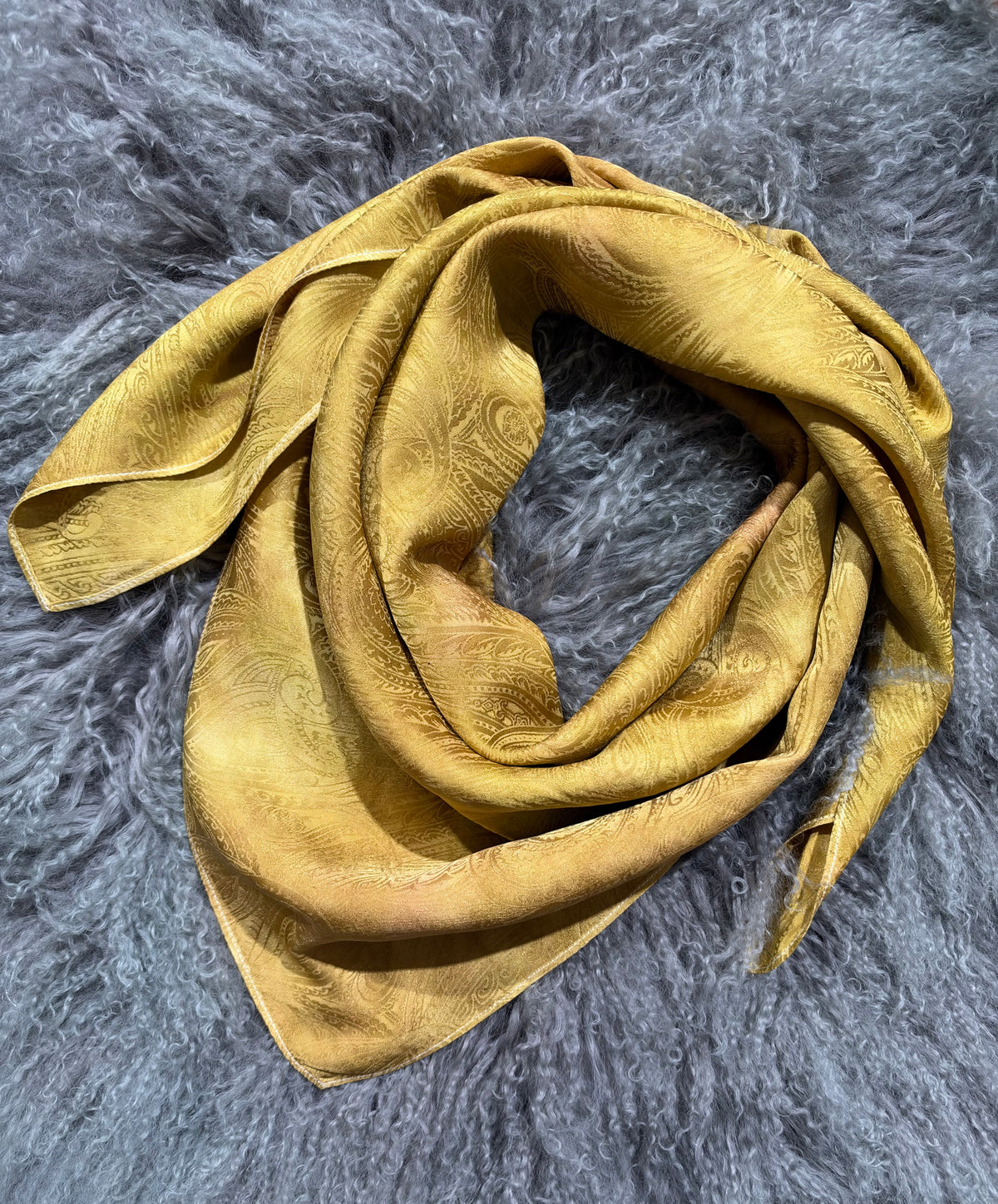 Gold(ish)- Roll of the Dye- 100% Silk Wild Rag