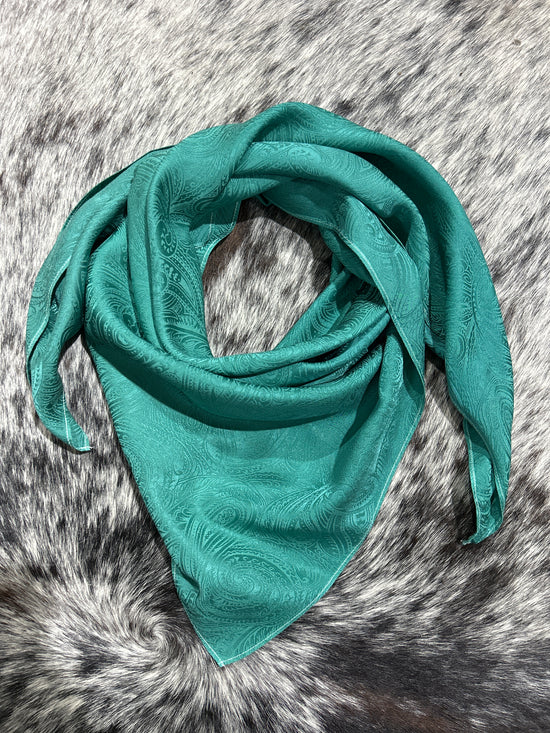 “Emerald”- 100% Jacquard Silk Wild Rag