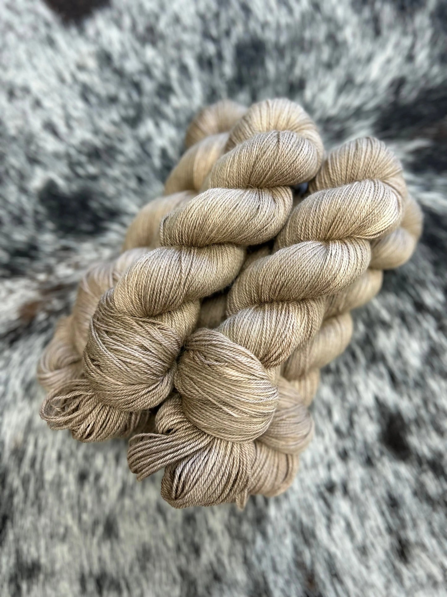"Bran" - Alpaca Cloud Fingering Amber Waves