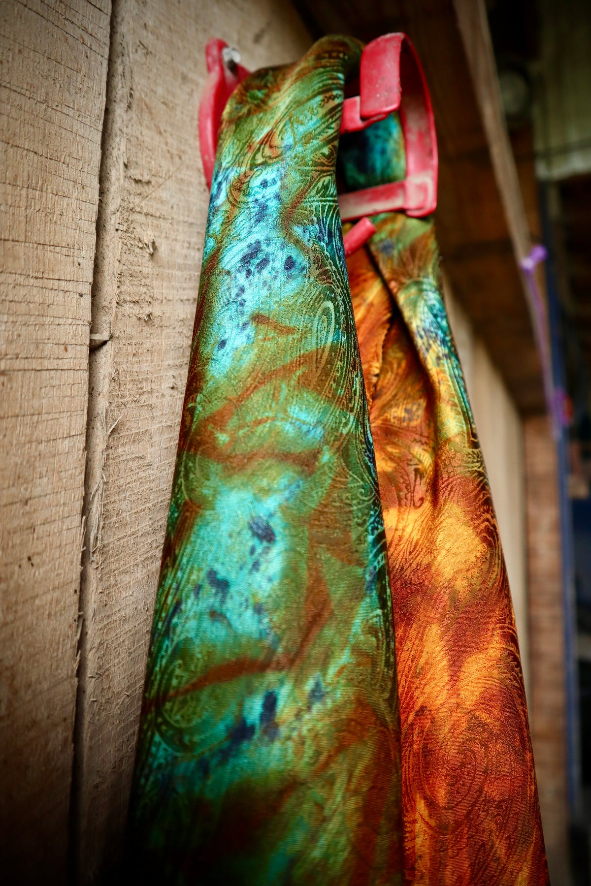 "Turquoise Obsession"- 100% Jacquard Silk Wild Rag