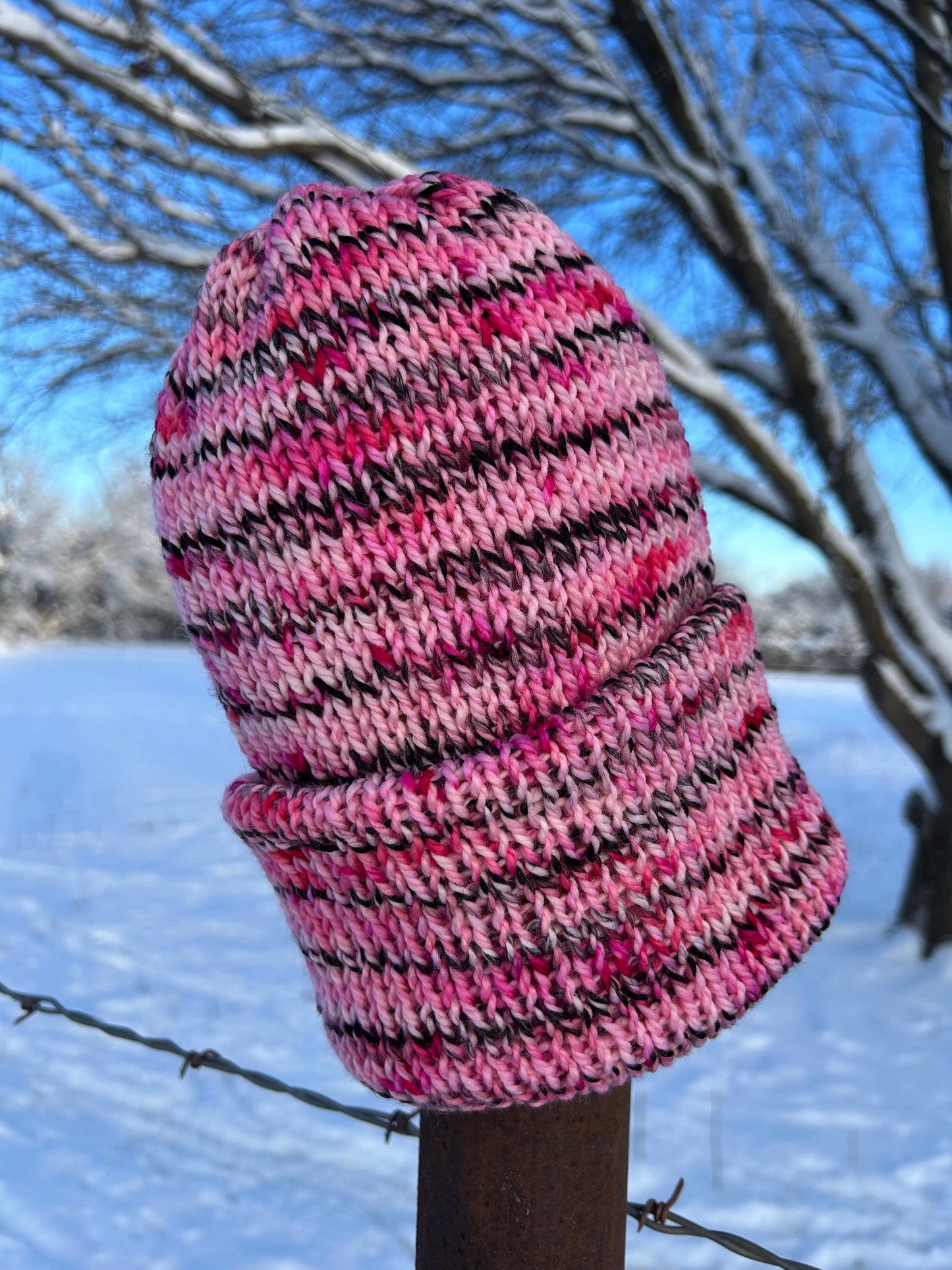 hand-dyed merino wool stocking cap beanie