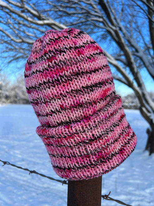 hand-dyed merino wool stocking cap beanie