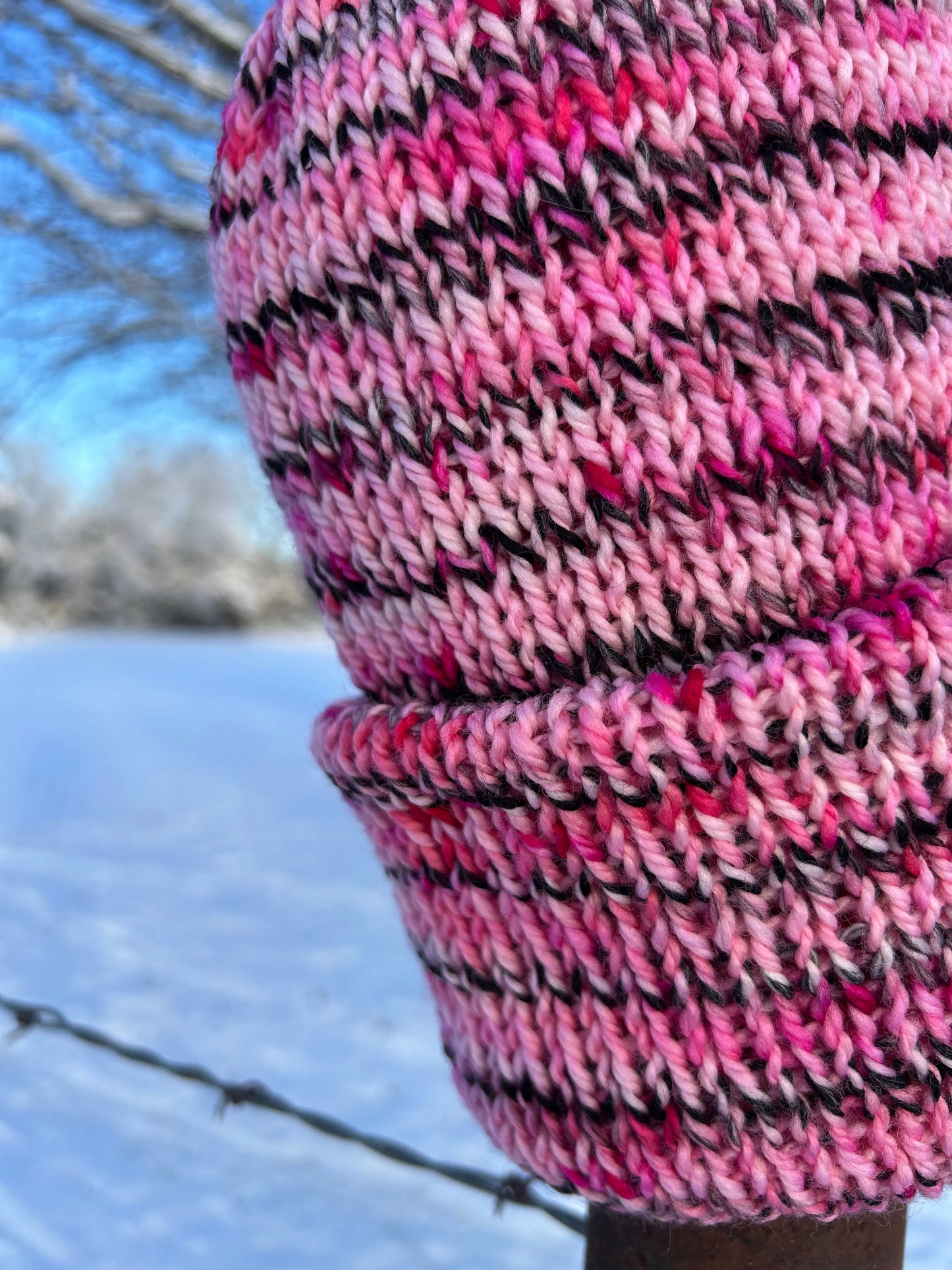 hand-dyed merino wool stocking cap beanie