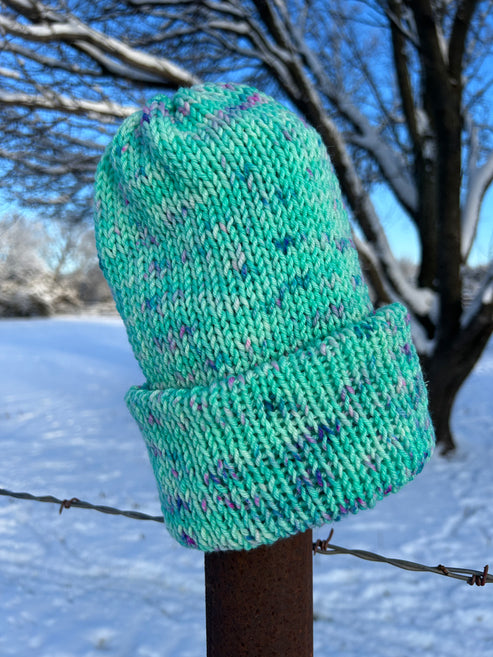 hand-dyed merino wool stocking cap beanie