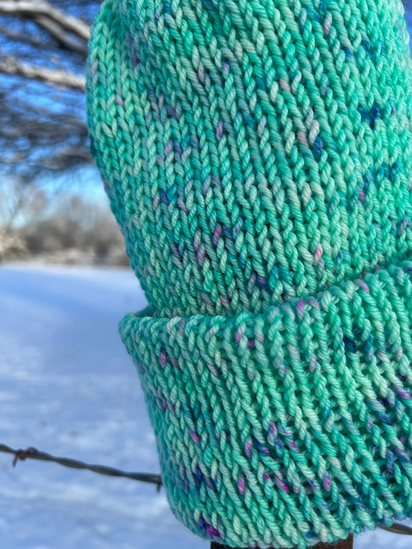 hand-dyed merino wool stocking cap beanie