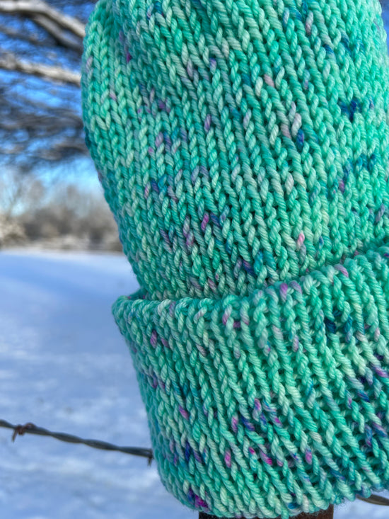 hand-dyed merino wool stocking cap beanie