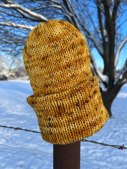 hand-dyed merino wool stocking cap beanie