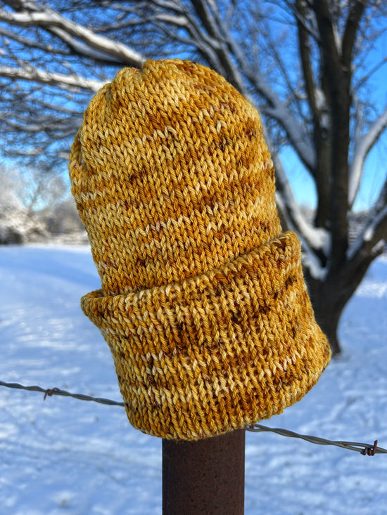 hand-dyed merino wool stocking cap beanie