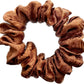 100% Silk Hand-Dyed Scrunchie- “Rust” Jacquard Amber Waves