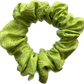 100% Silk Hand-Dyed Scrunchie- “Chartreuse” Jacquard Amber Waves