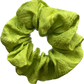 100% Silk Hand-Dyed Scrunchie- “Chartreuse” Jacquard
