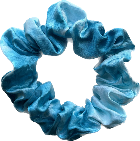 100% Silk Hand-Dyed Scrunchie- "Tide"