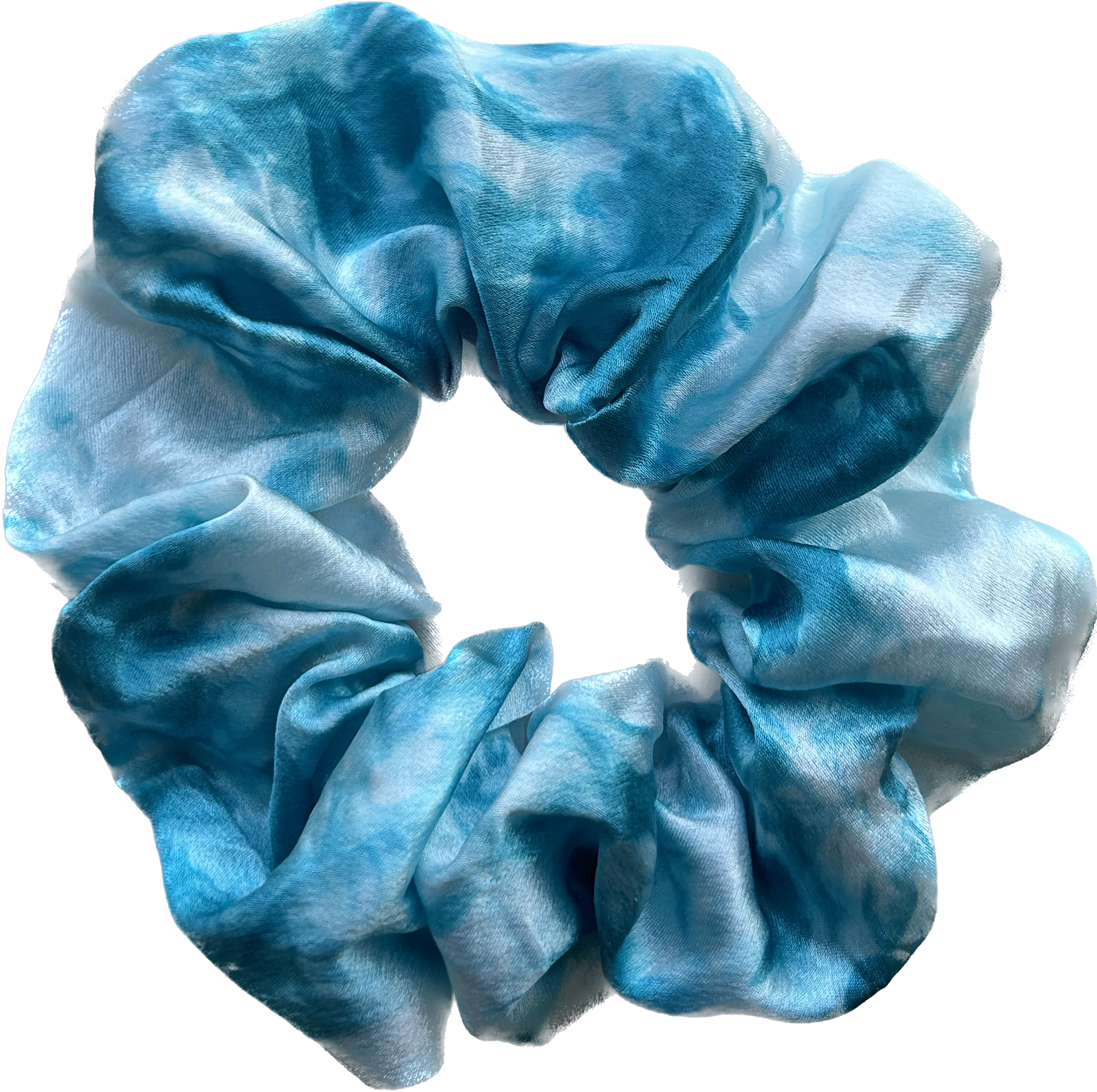 100% Silk Hand-Dyed Scrunchie- "Tide"