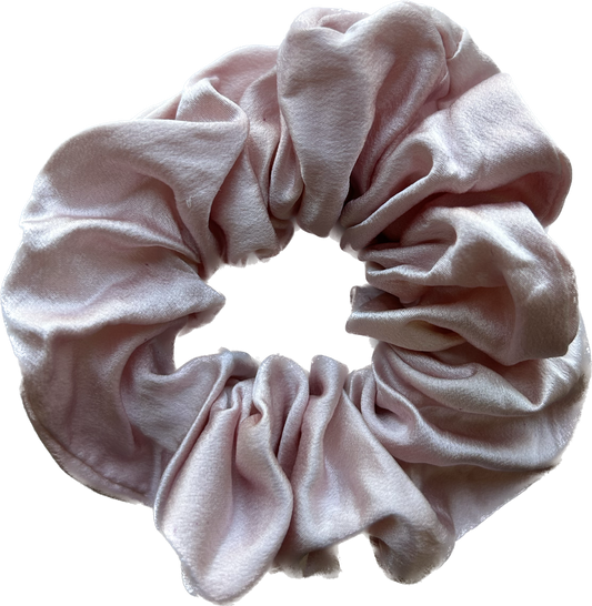 100% Silk Hand-Dyed Scrunchie- "Blush"