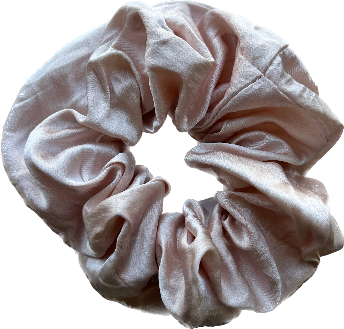 100% Silk Hand-Dyed Scrunchie- "Blush"